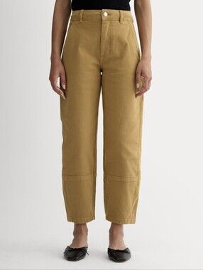 Everlane Wide Leg Crop Pants Women's Size 0 Mustard Yellow